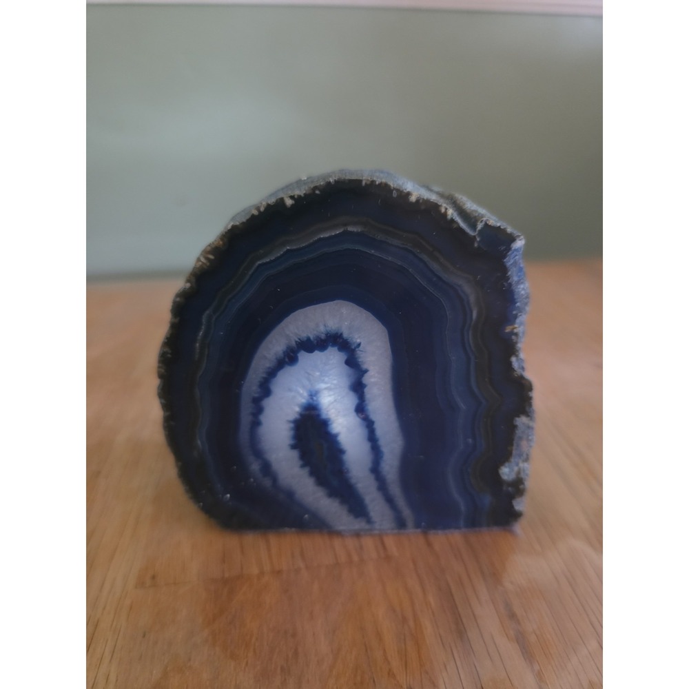 Blue Agate Votive Tea Light Holder Natural Crystal Decor